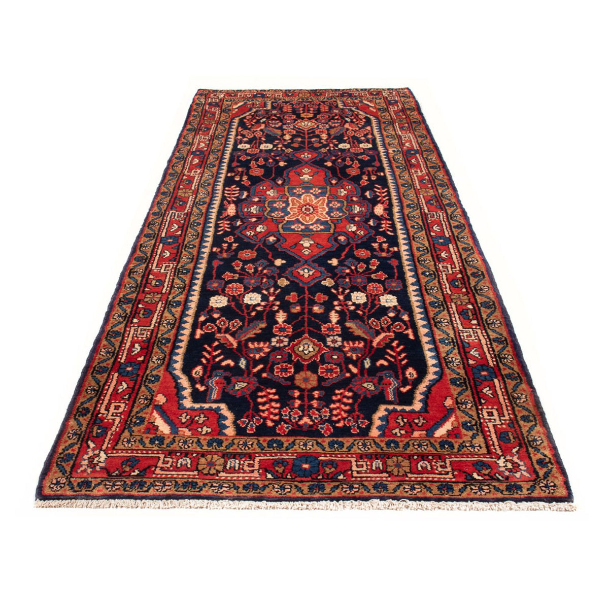 Tapis de couloir Tapis persan - Nomadic - 313 x 111 cm - bleu foncé