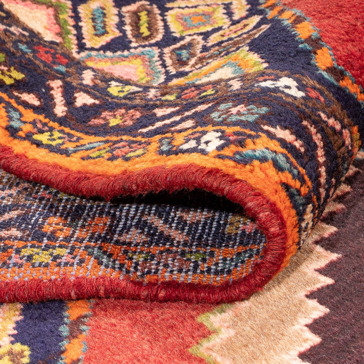 Tapis de couloir Tapis persan - Nomadic - 294 x 92 cm - rouge