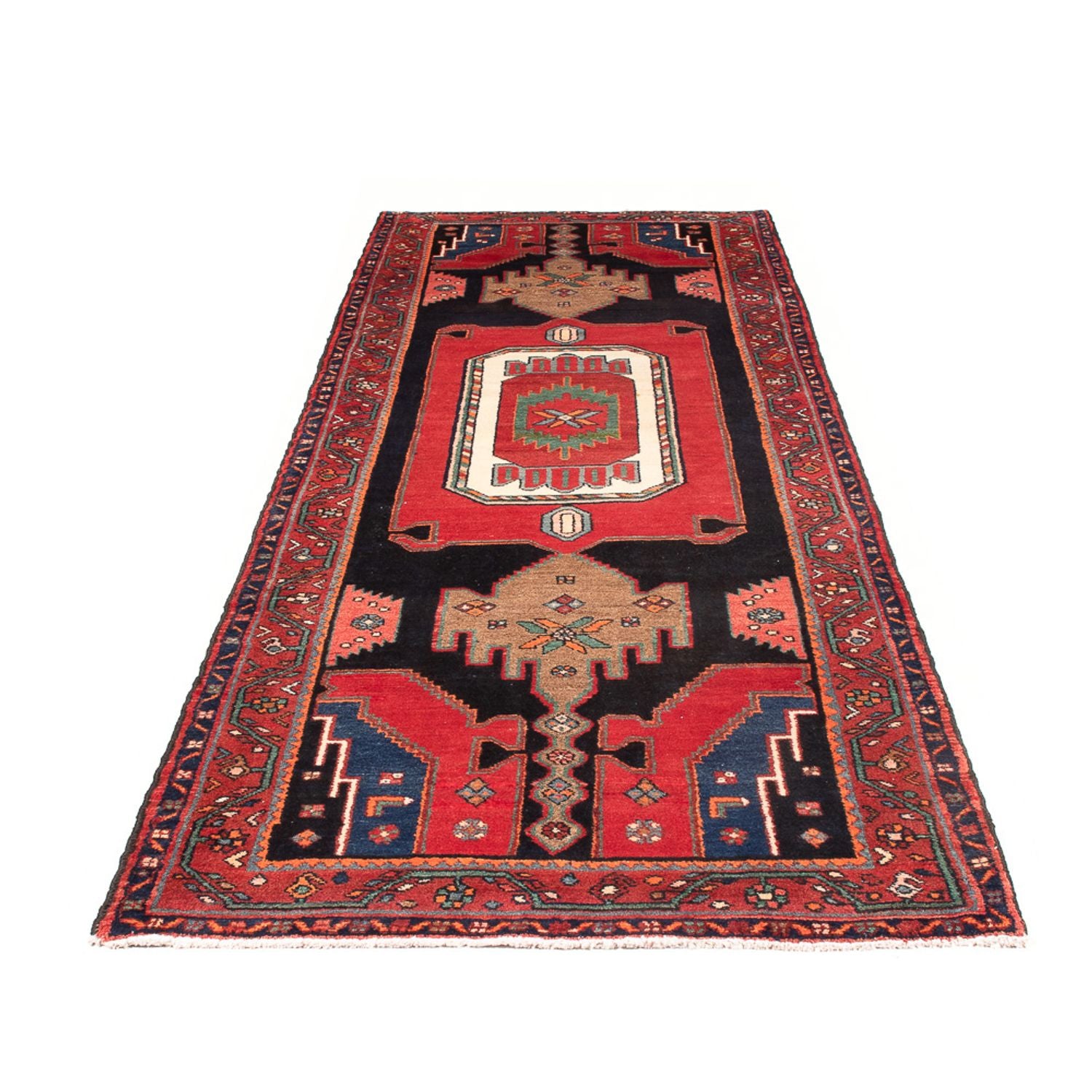 Tapis de couloir Tapis persan - Nomadic - 320 x 113 cm - rouge