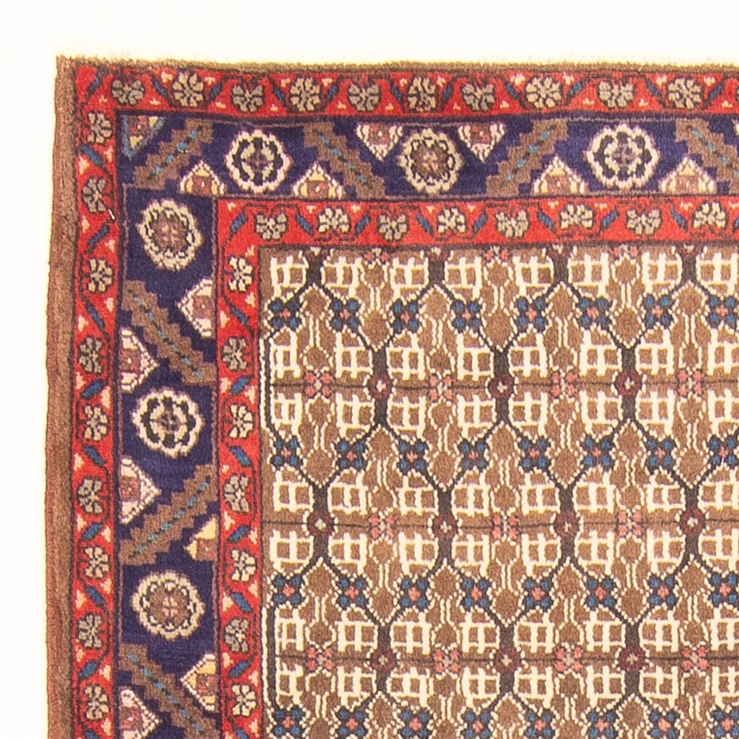 Tapis de couloir Tapis persan - Nomadic - 220 x 112 cm - crème