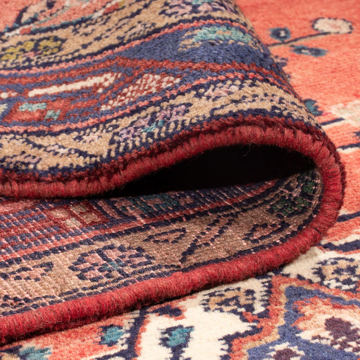 Tapis de couloir Tapis persan - Nomadic - 311 x 126 cm - rouge