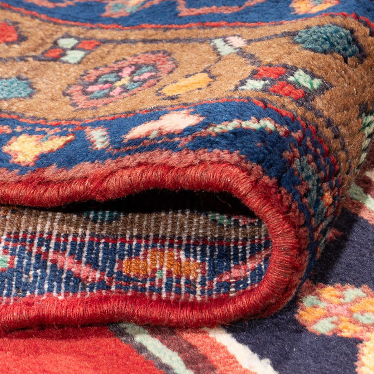 Tapis de couloir Tapis persan - Nomadic - 296 x 119 cm - rouge