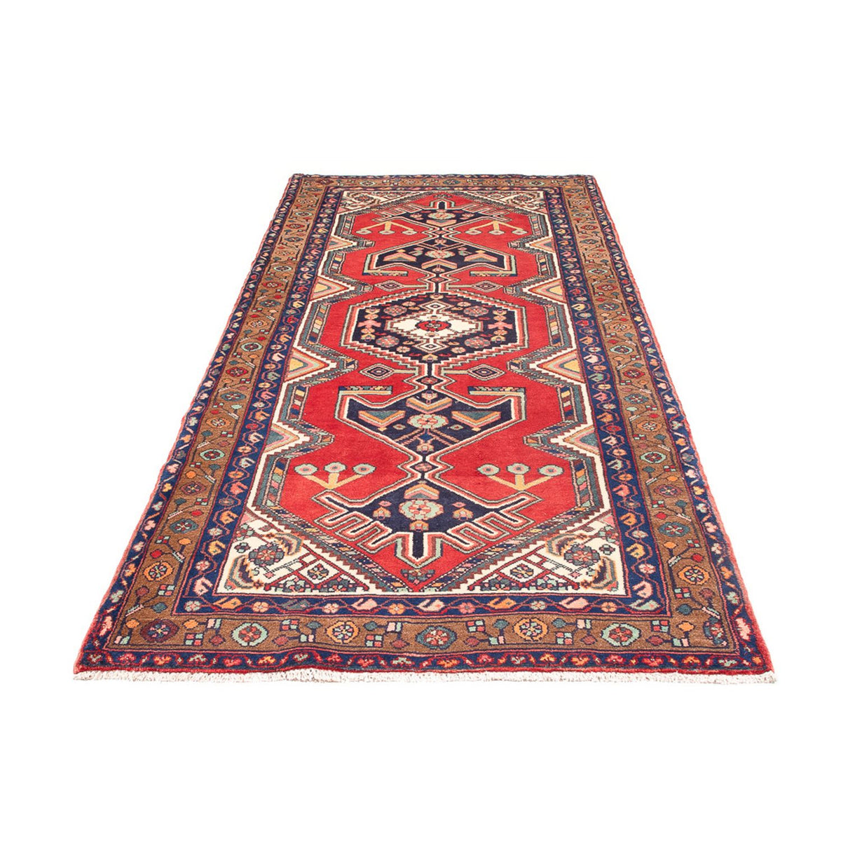 Tapis de couloir Tapis persan - Nomadic - 296 x 119 cm - rouge