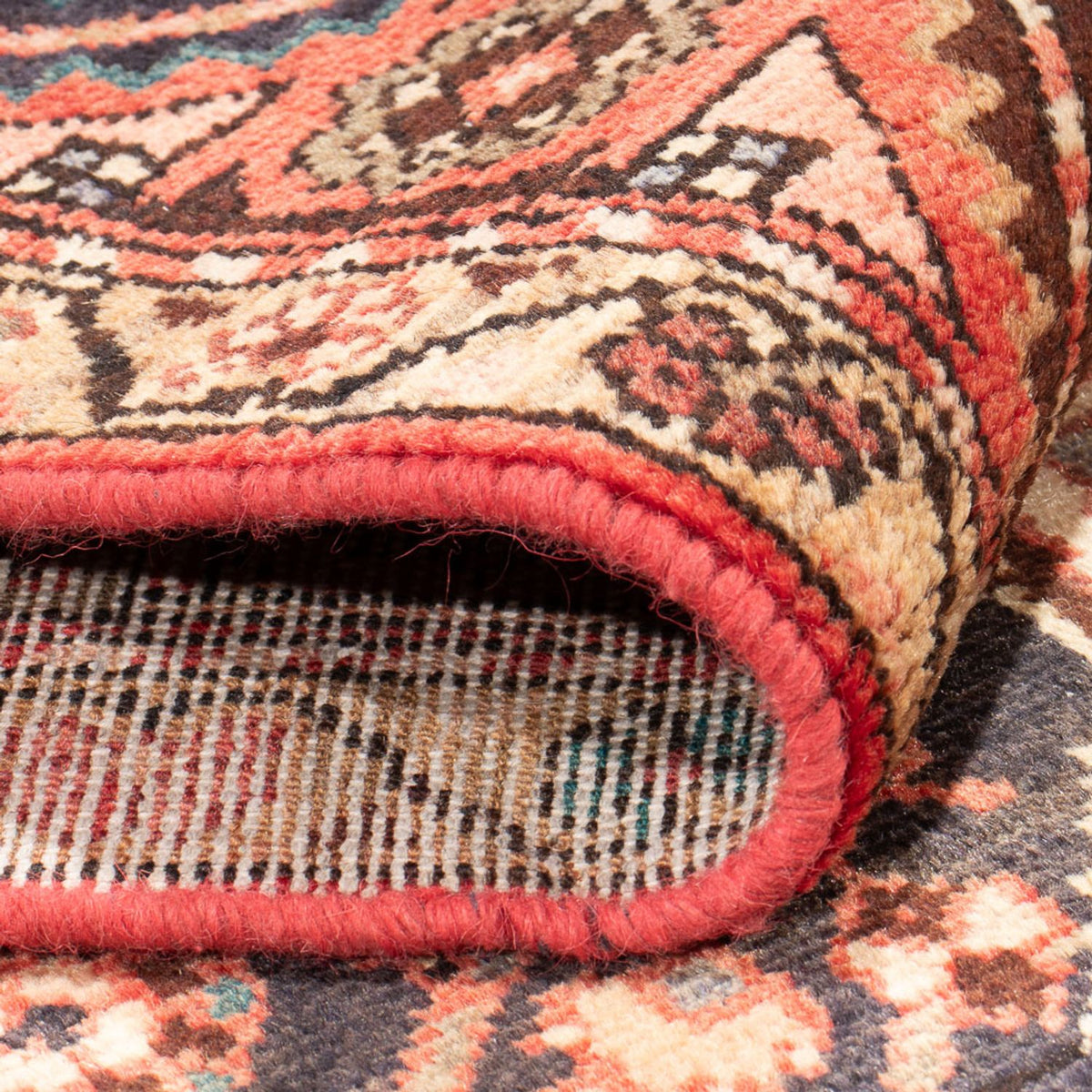 Tapis de couloir Tapis persan - Nomadic - 307 x 117 cm - rouge