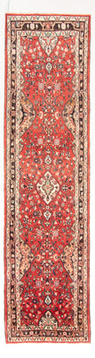 Tapis de couloir Tapis persan - Nomadic - 350 x 96 cm - rouge