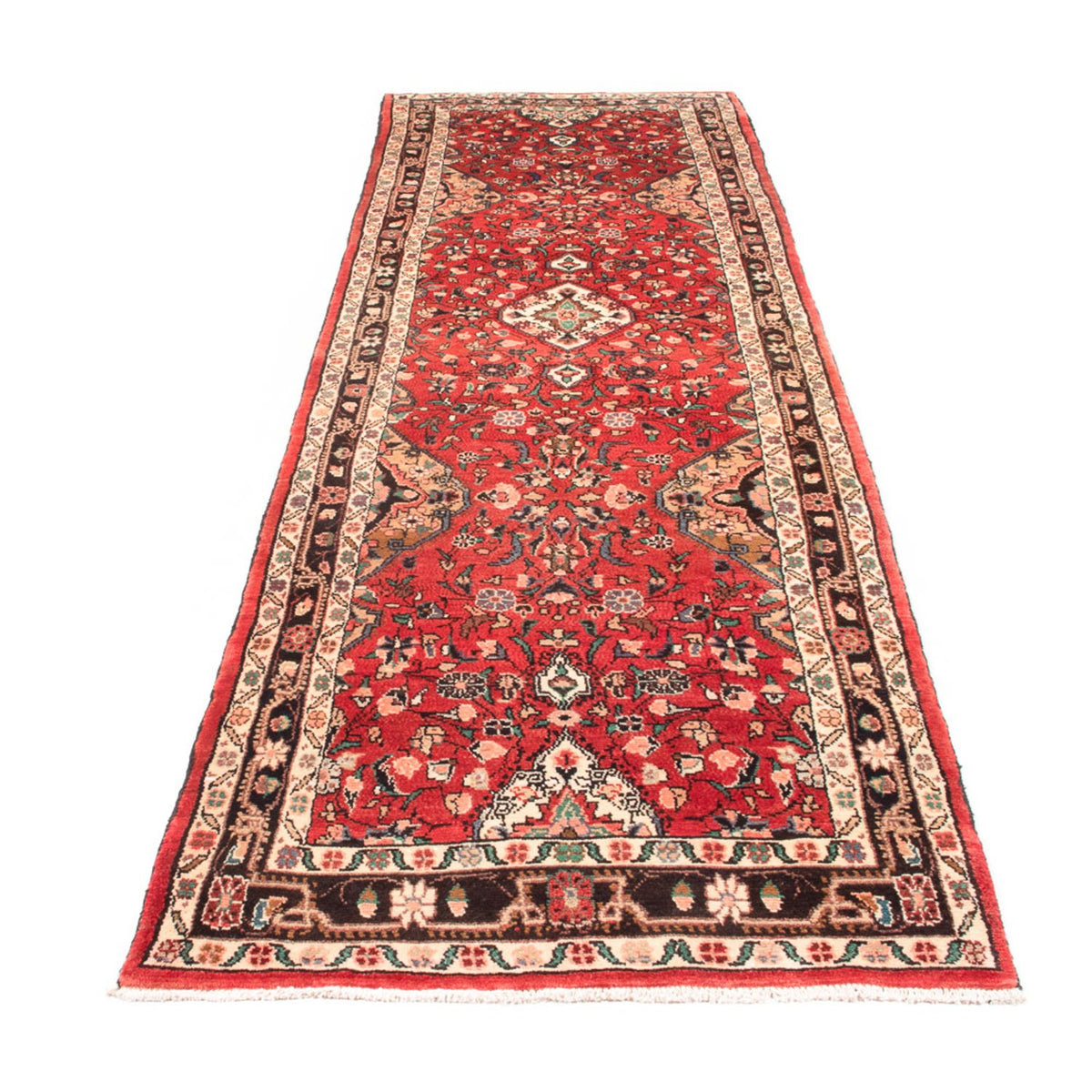 Tapis de couloir Tapis persan - Nomadic - 350 x 96 cm - rouge