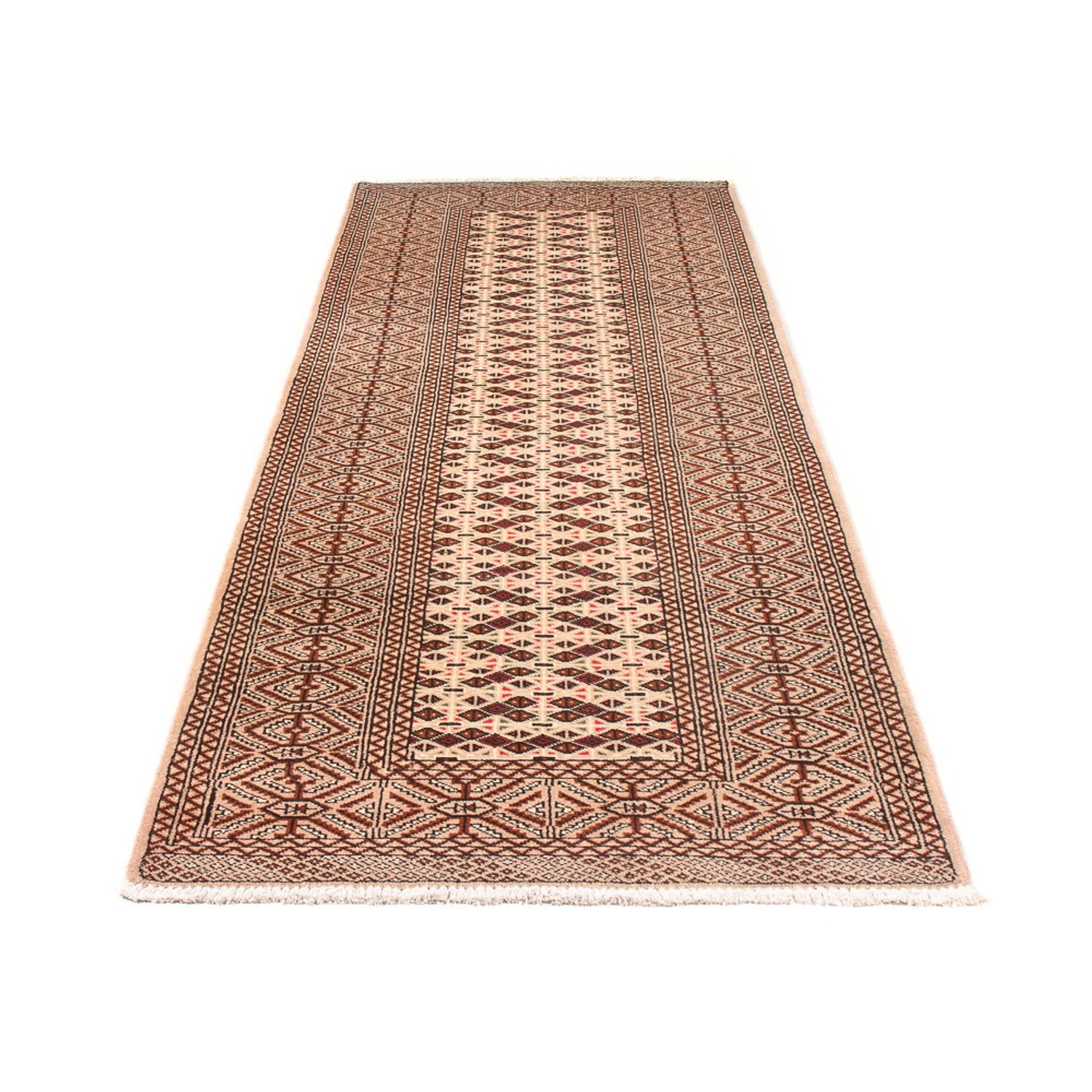 Tapis de couloir Tapis Turkaman - 282 x 100 cm - crème