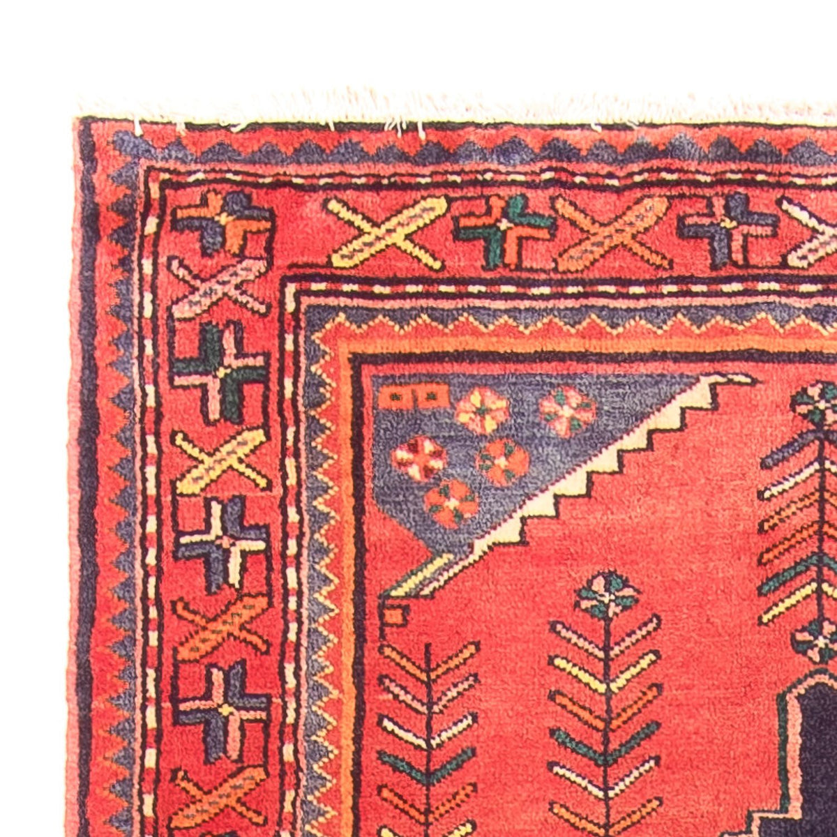 Tapis de couloir Tapis persan - Nomadic - 290 x 102 cm - rouge