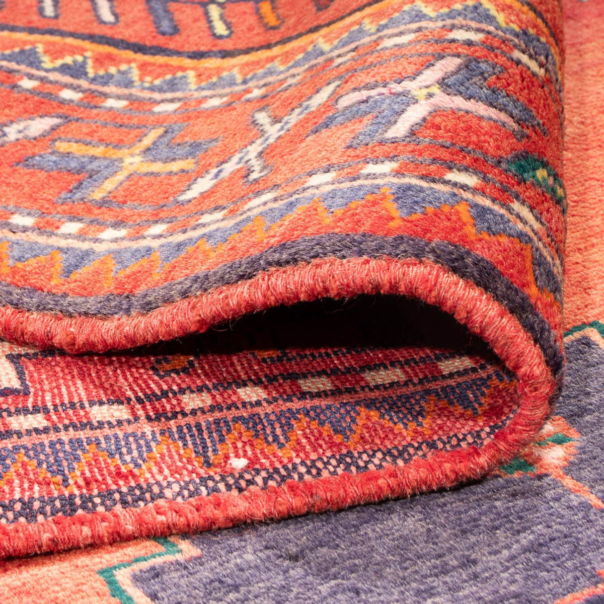 Tapis de couloir Tapis persan - Nomadic - 290 x 102 cm - rouge