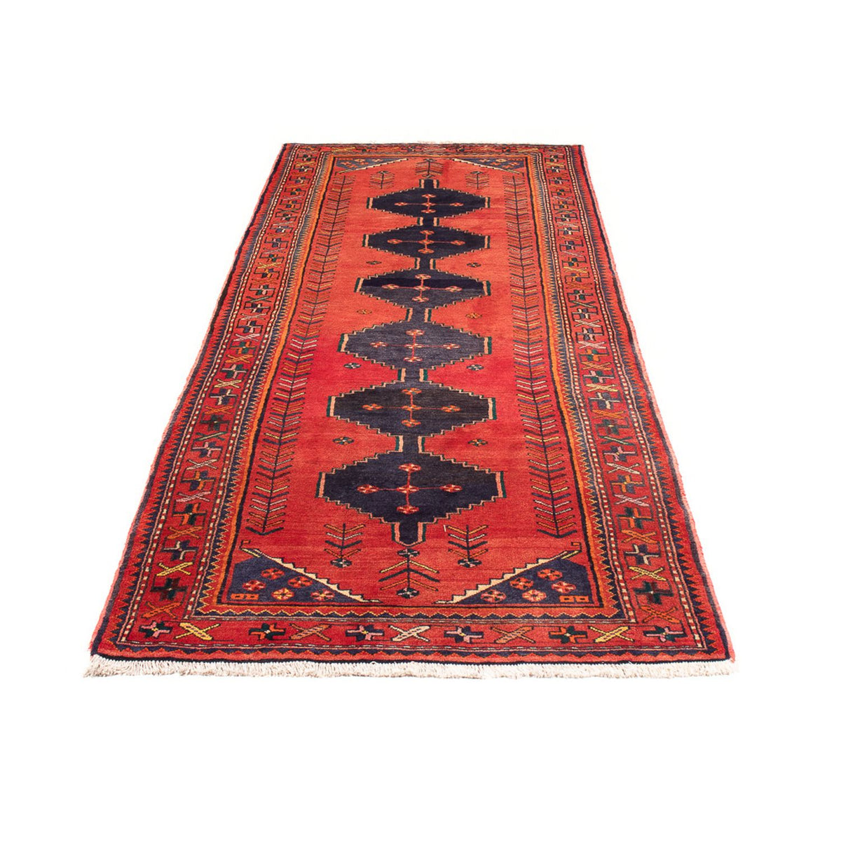 Tapis de couloir Tapis persan - Nomadic - 290 x 102 cm - rouge
