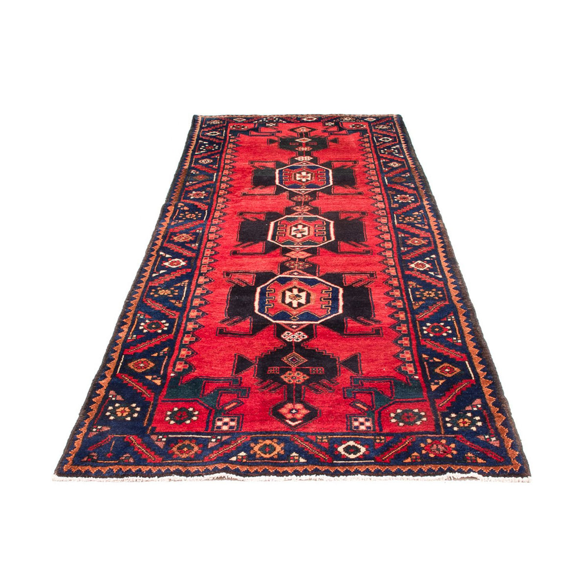 Tapis de couloir Tapis persan - Nomadic - 280 x 104 cm - rouge