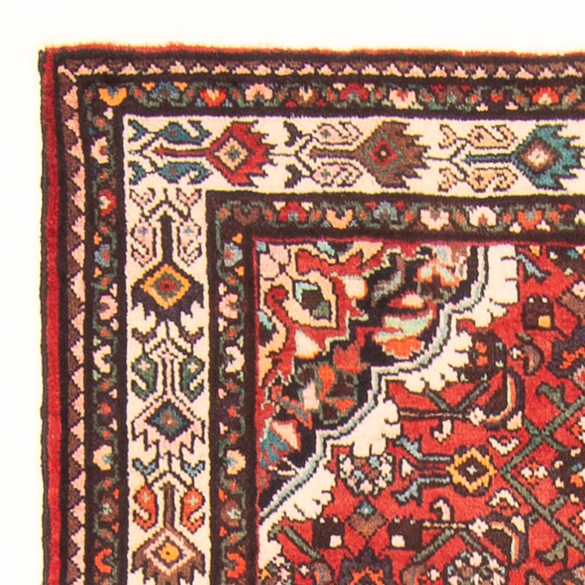 Tapis de couloir Tapis persan - Nomadic - 296 x 119 cm - rouge