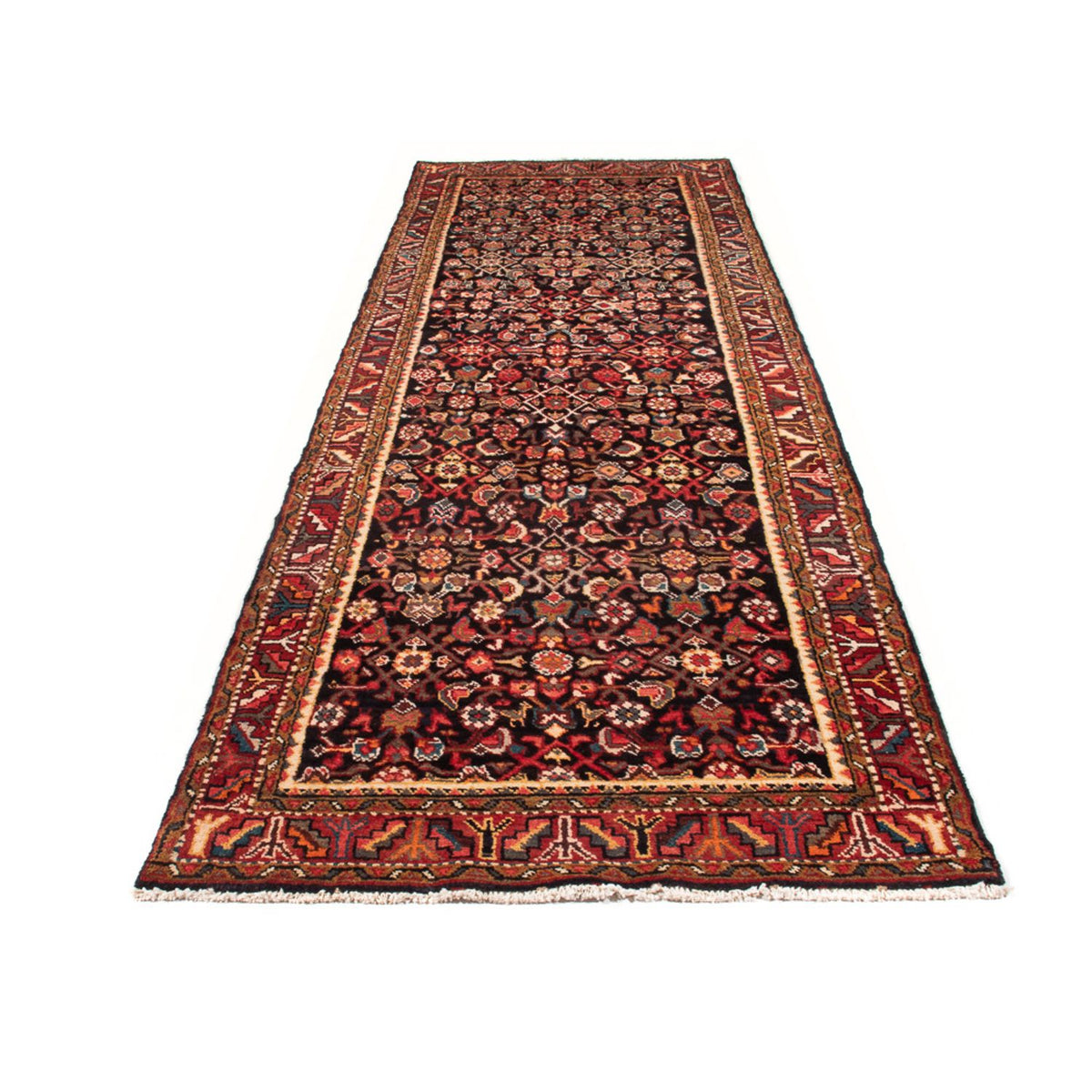 Tapis de couloir Tapis persan - Nomadic - 356 x 114 cm - bleu foncé