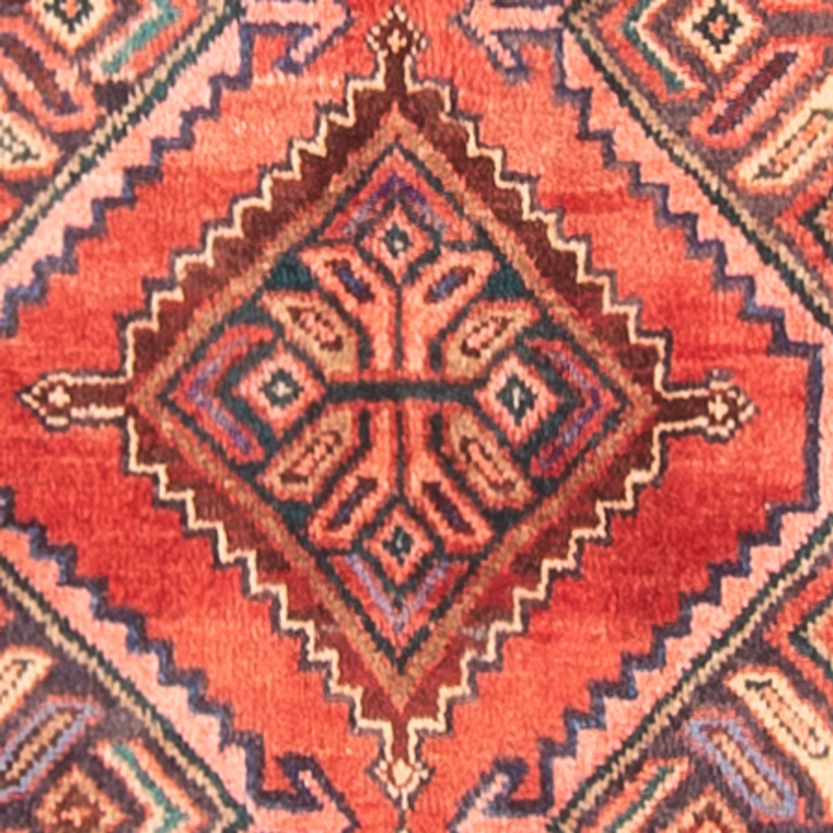 Tapis de couloir Tapis persan - Nomadic - 355 x 101 cm - rouge