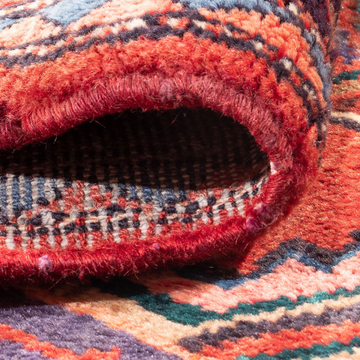 Tapis de couloir Tapis persan - Nomadic - 355 x 101 cm - rouge