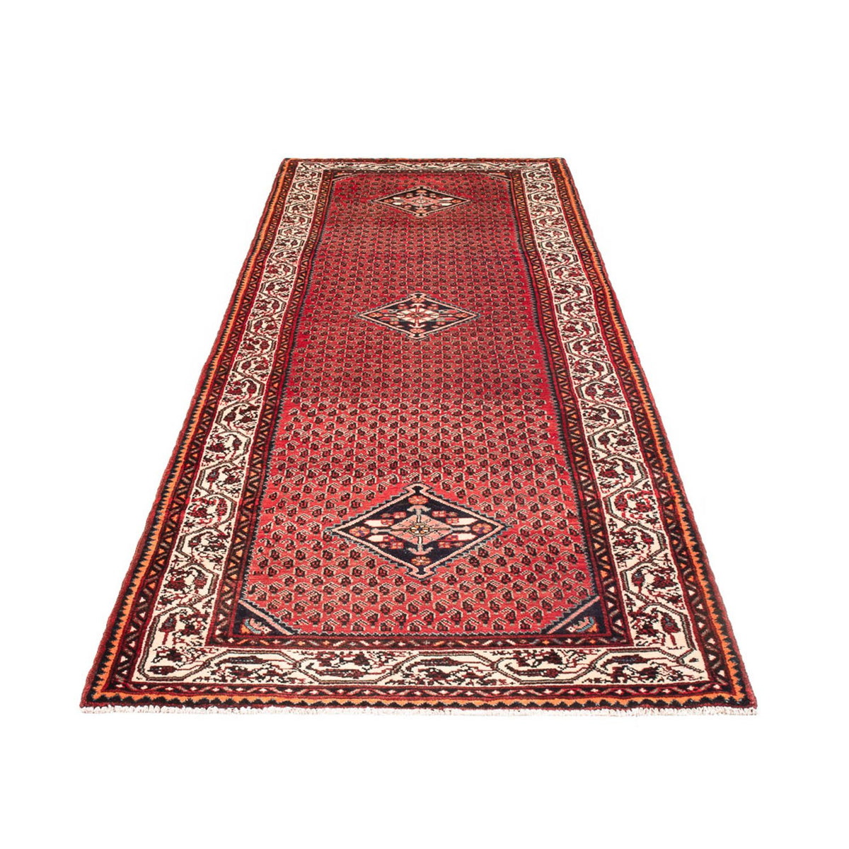 Tapis de couloir Tapis persan - Nomadic - 314 x 111 cm - rouge