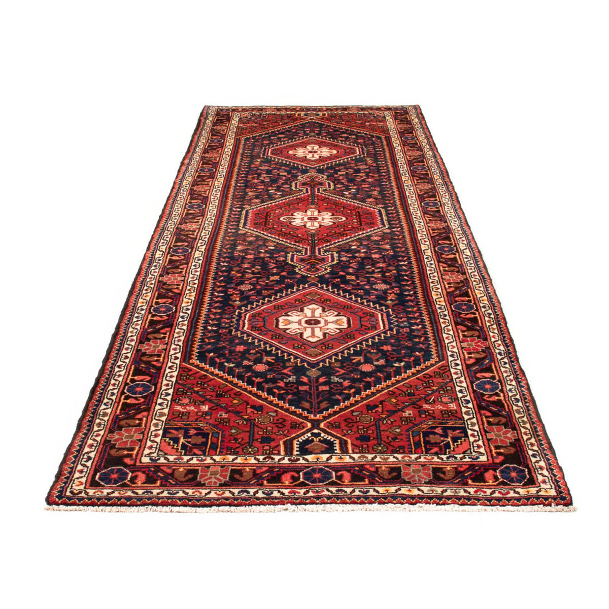 Tapis de couloir Tapis persan - Nomadic - 324 x 115 cm - bleu foncé