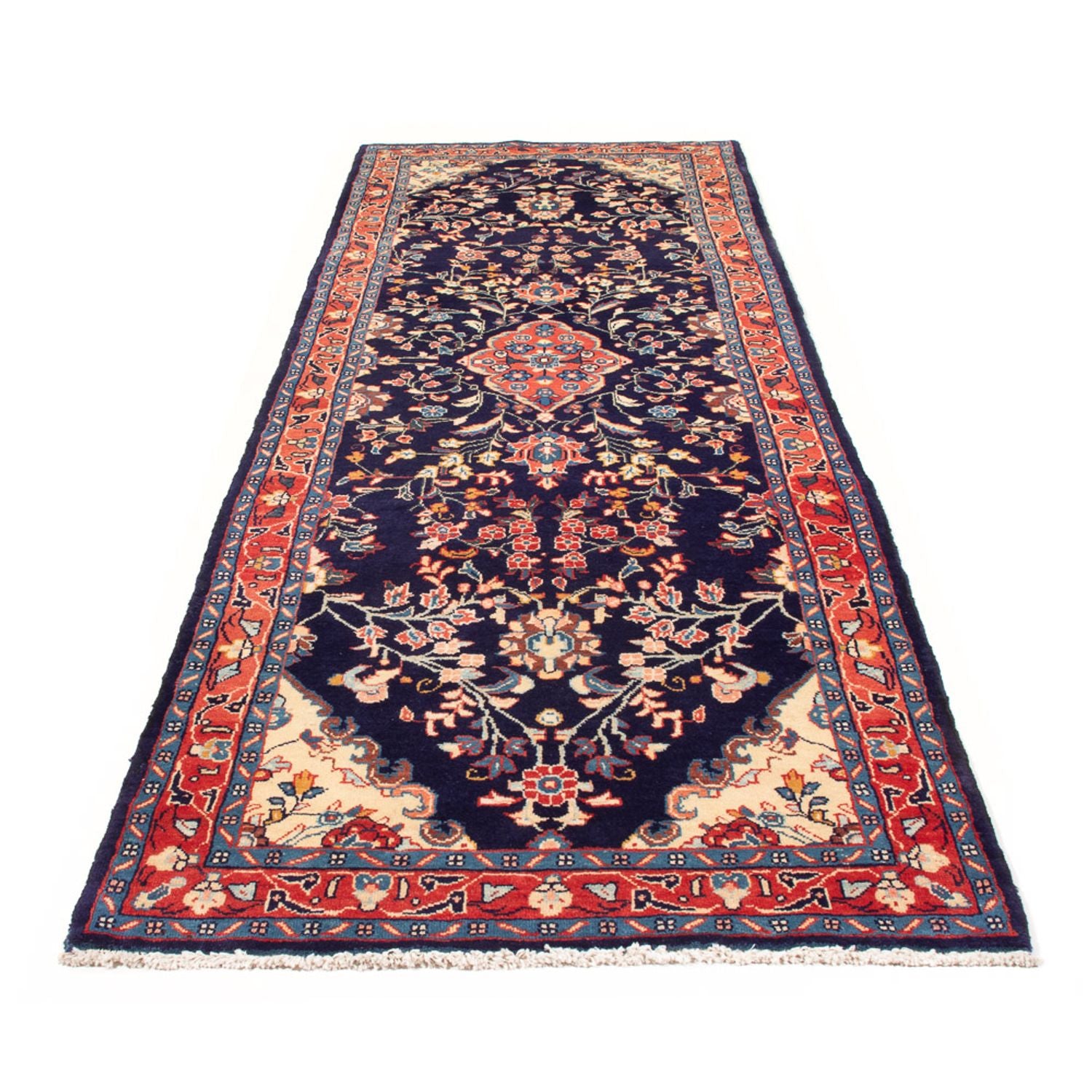 Tapis de couloir Tapis persan - Classique - 323 x 108 cm - bleu foncé