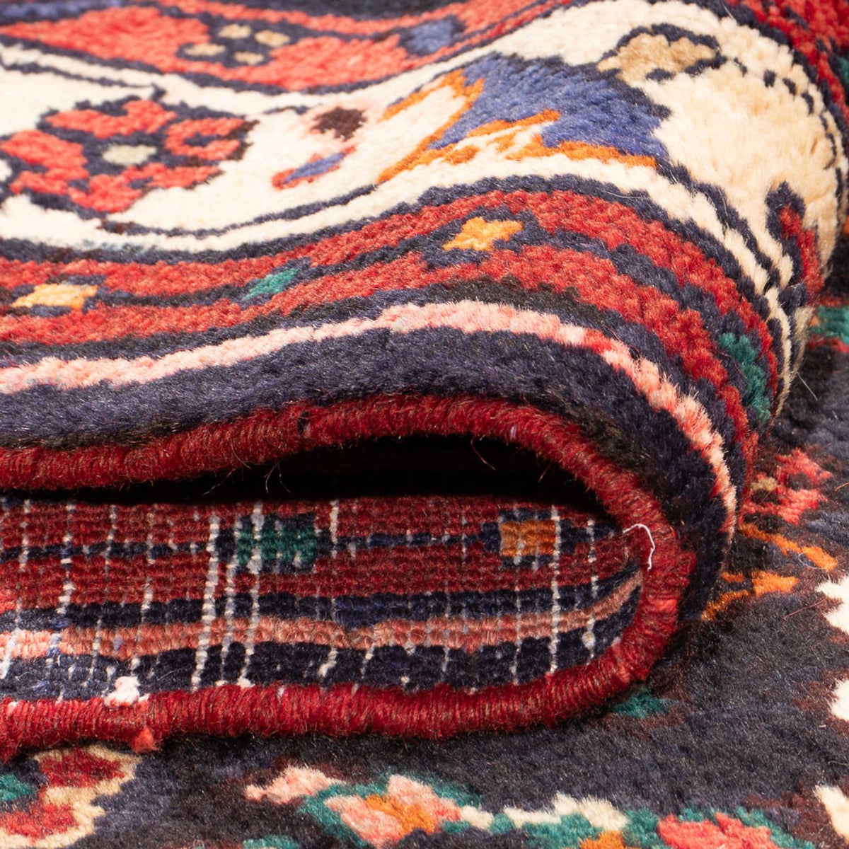 Tapis de couloir Tapis persan - Nomadic - 317 x 111 cm - bleu foncé