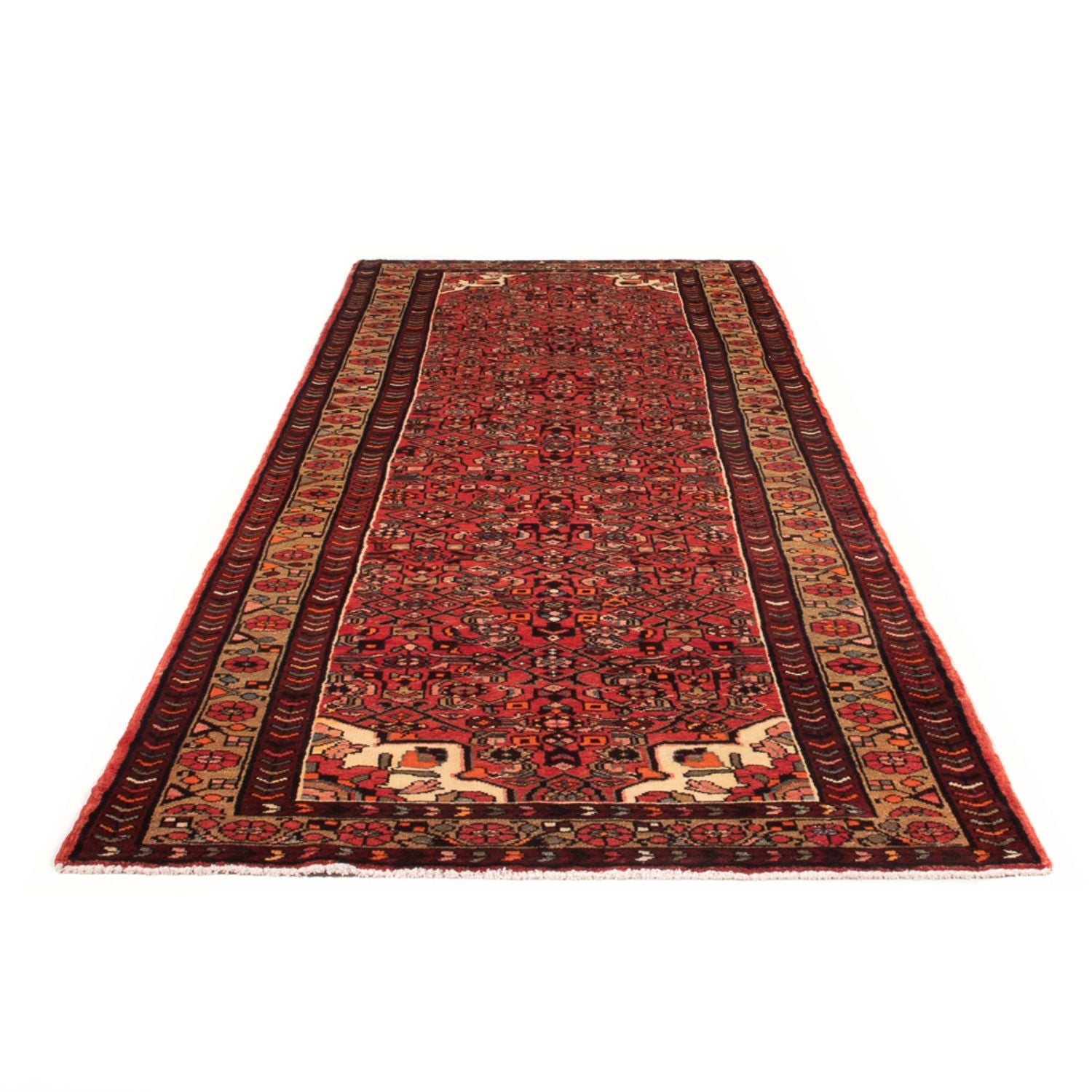 Tapis de couloir Tapis persan - Nomadic - 328 x 116 cm - rouge
