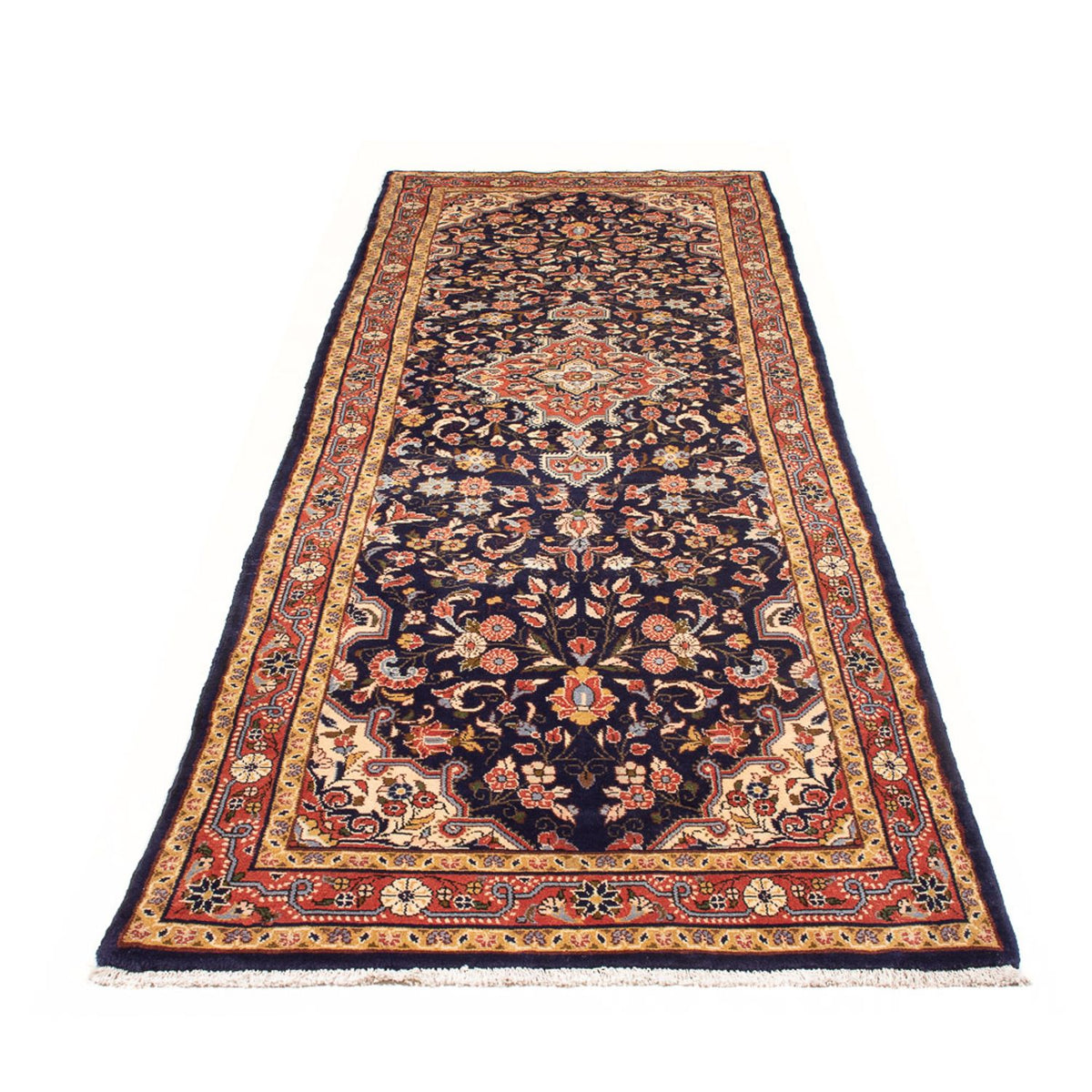 Tapis de couloir Tapis persan - Nomadic - 336 x 102 cm - bleu foncé
