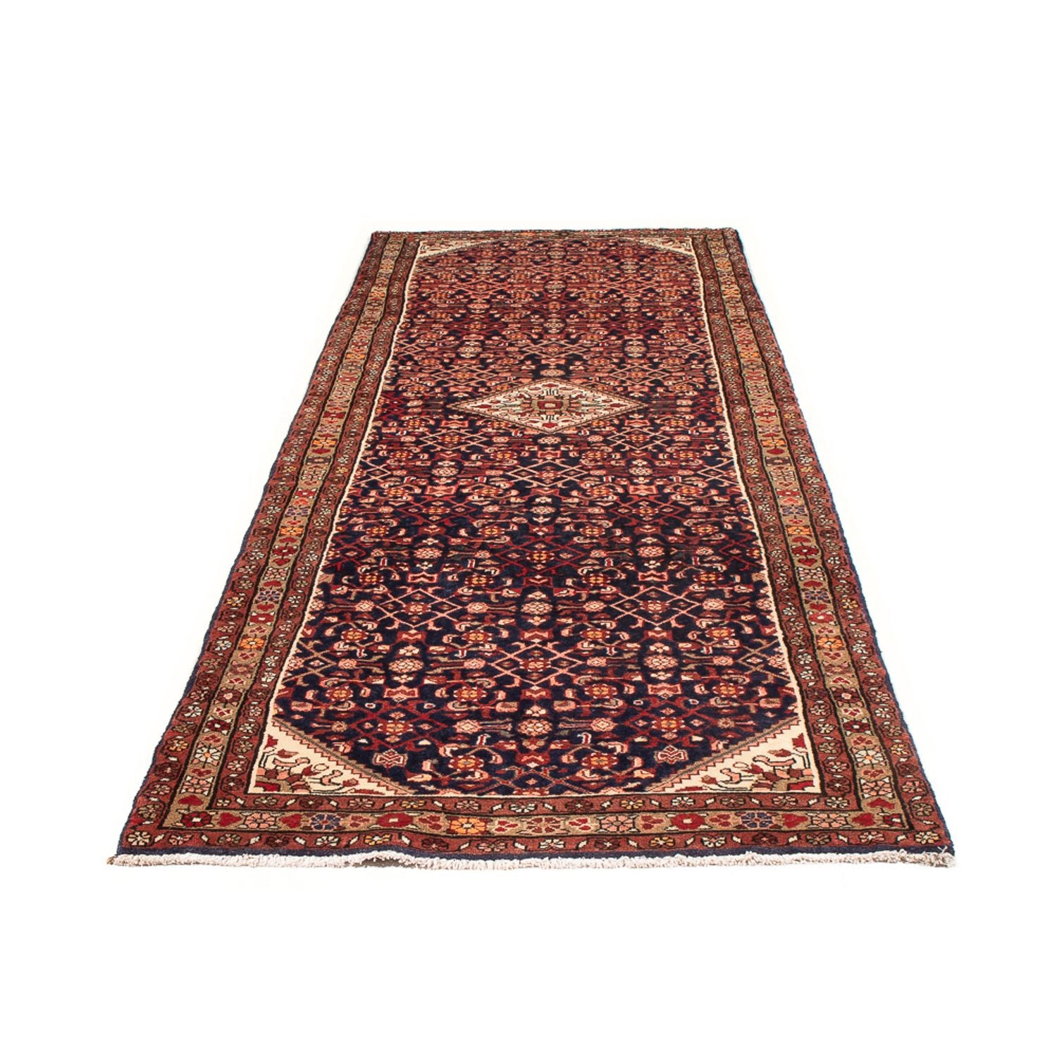 Tapis de couloir Tapis persan - Nomadic - 310 x 112 cm - bleu foncé