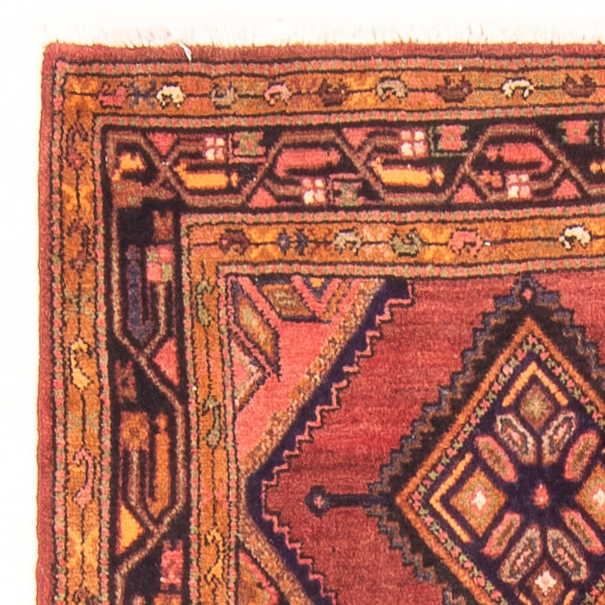 Tapis de couloir Tapis persan - Nomadic - 280 x 98 cm - rouge