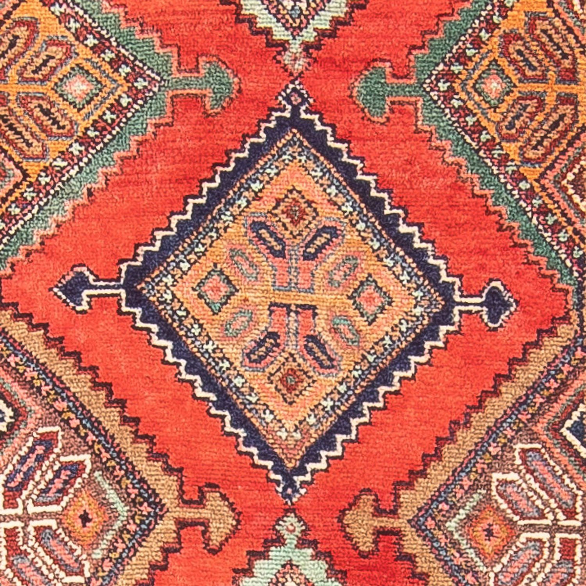 Tapis de couloir Tapis persan - Nomadic - 277 x 108 cm - rouge
