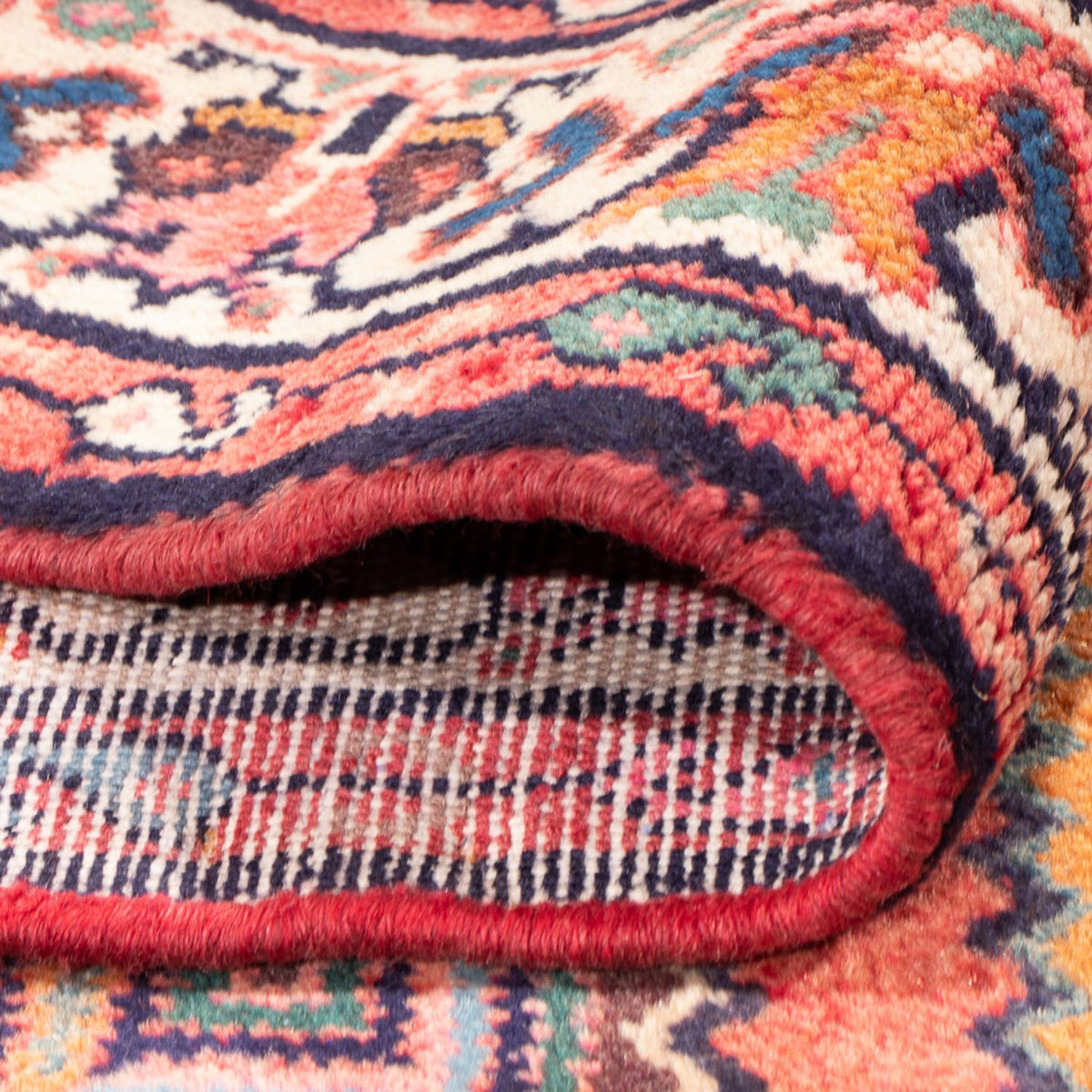 Tapis de couloir Tapis persan - Nomadic - 296 x 108 cm - rouge