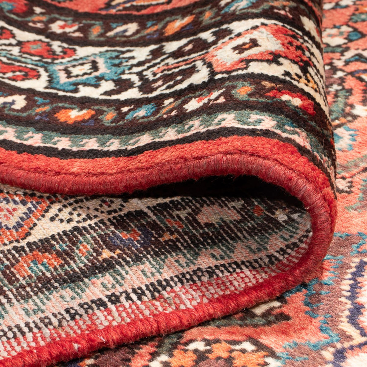 Tapis de couloir Tapis persan - Nomadic - 327 x 121 cm - rouge