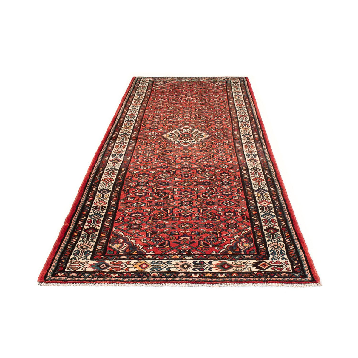 Tapis de couloir Tapis persan - Nomadic - 327 x 121 cm - rouge