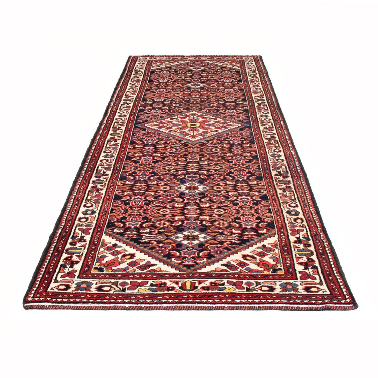 Tapis de couloir Tapis persan - Nomadic - 330 x 116 cm - bleu foncé