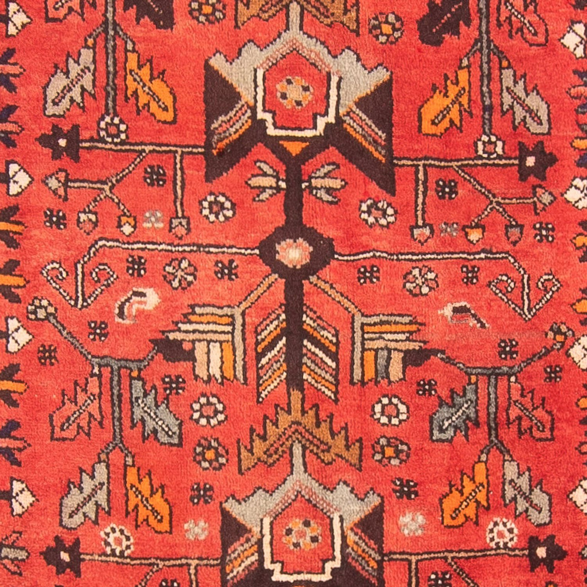 Tapis de couloir Tapis persan - Bidjar - 300 x 106 cm - rouge