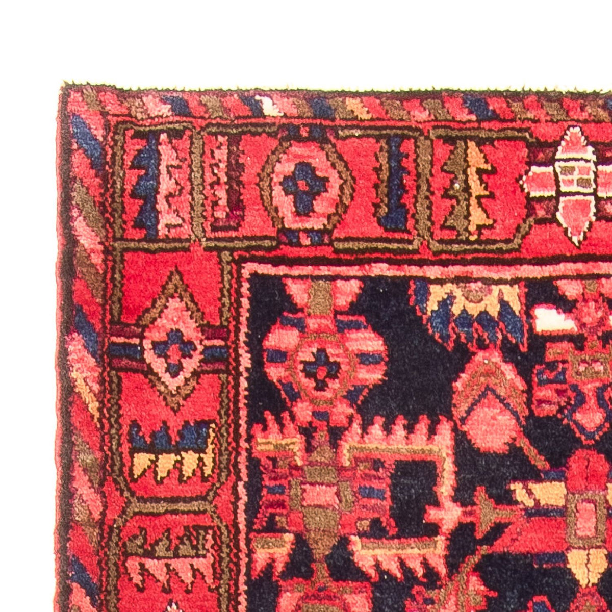 Tapis de couloir Tapis persan - Bidjar - 310 x 112 cm - bleu foncé