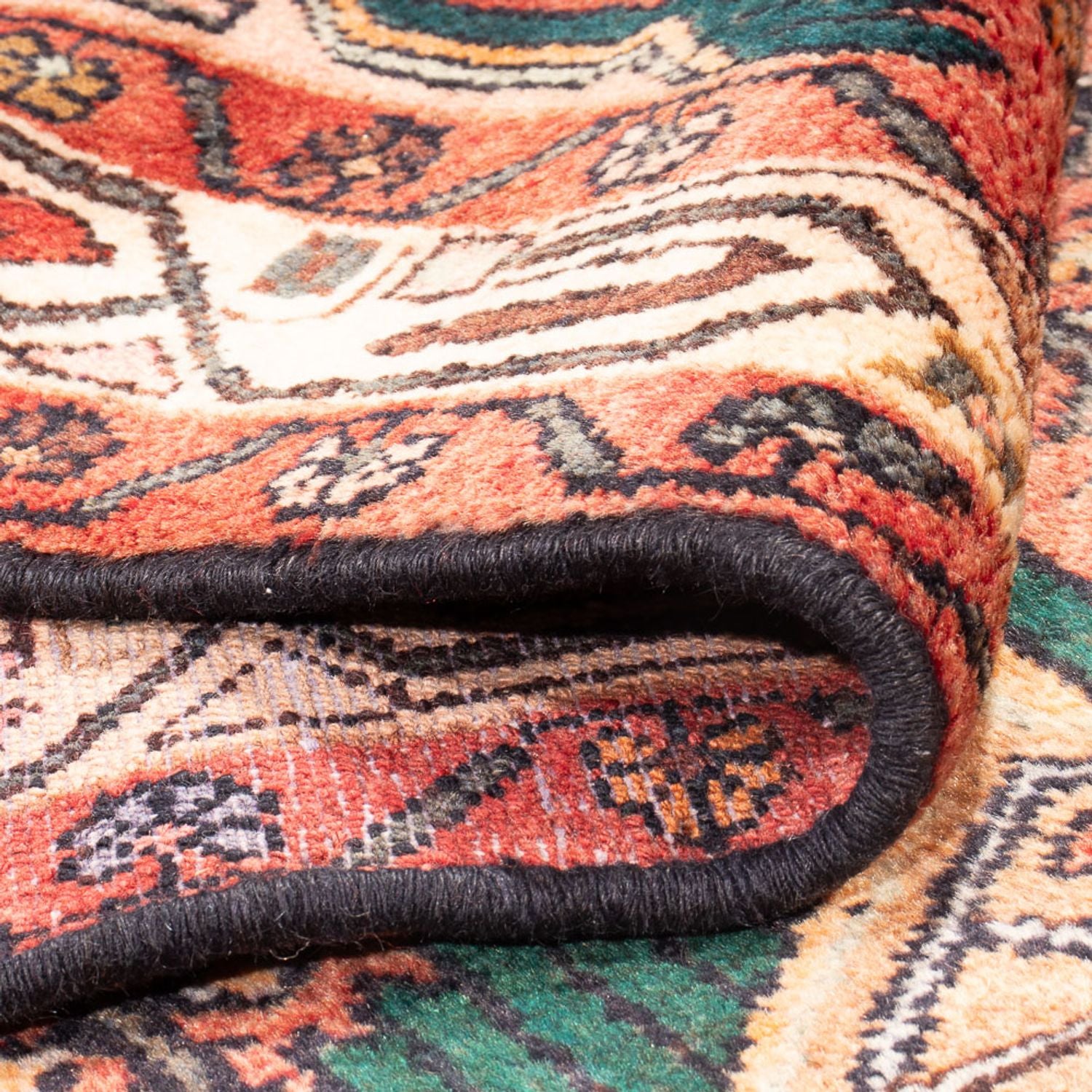 Tapis de couloir Tapis persan - Nomadic - 293 x 104 cm - rouge