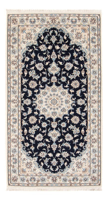 Tapis persan - Nain - Premium - 140 x 70 cm - bleu foncé