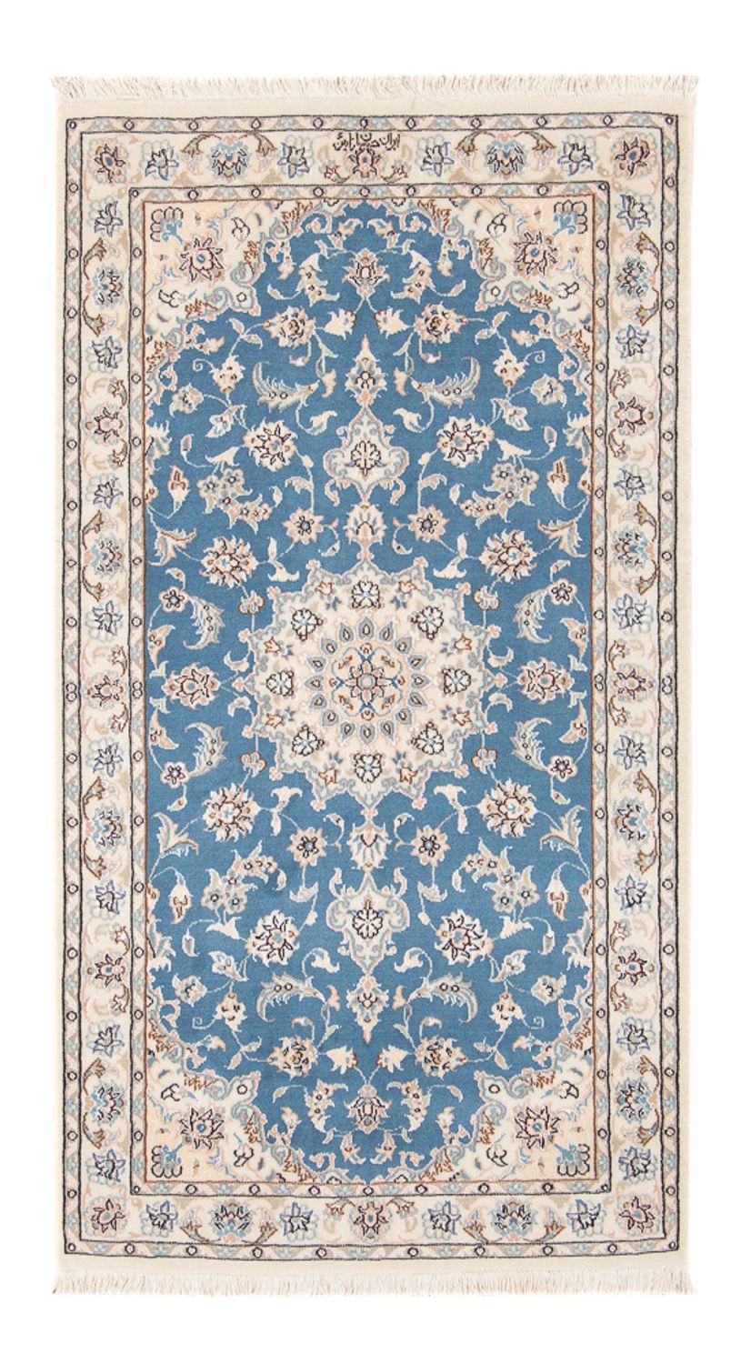 Tapis persan - Nain - Premium - 138 x 76 cm - bleu clair