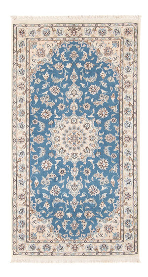 Tapis persan - Nain - Premium - 138 x 76 cm - bleu clair