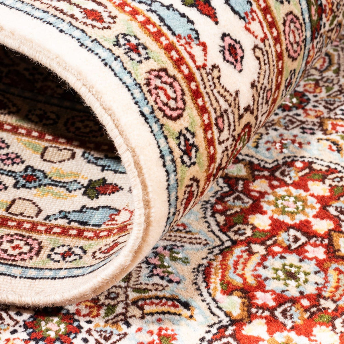 Tapis de couloir Tapis persan - Classique - 390 x 76 cm - crème