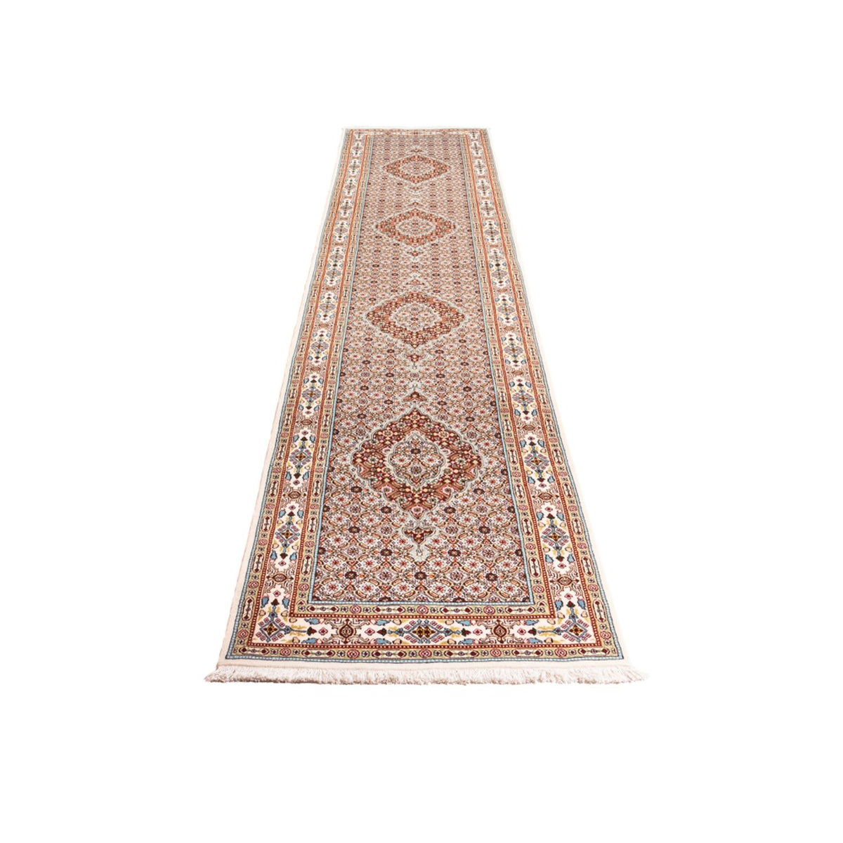 Tapis de couloir Tapis persan - Classique - 390 x 76 cm - crème