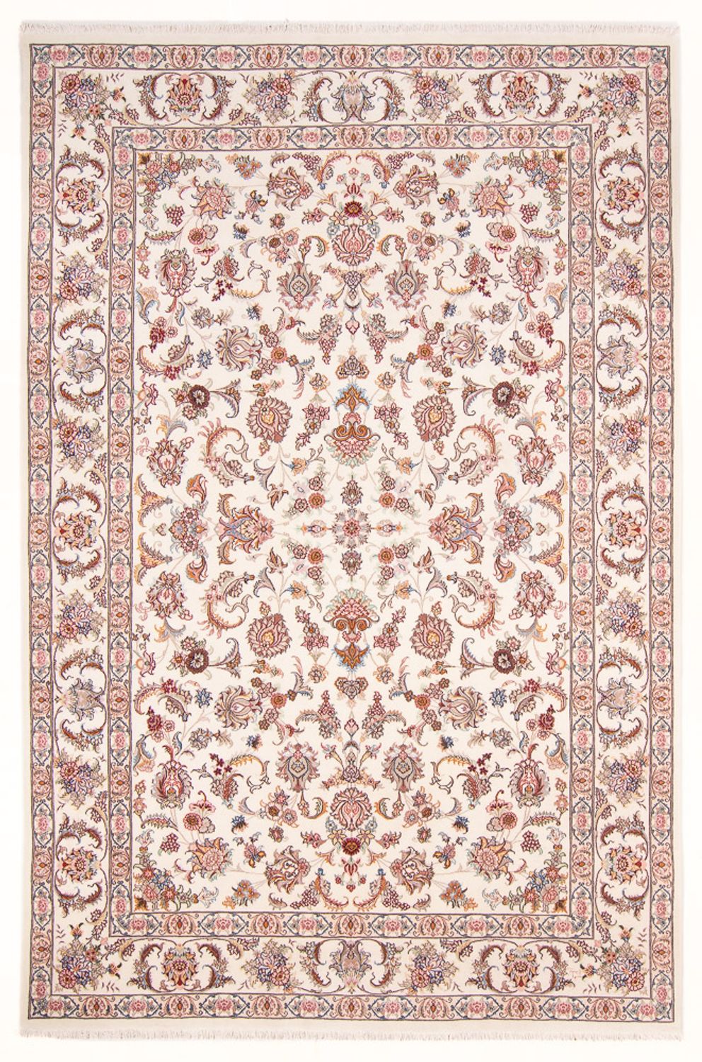 Tapis persan - Nain - Royal - 297 x 197 cm - crème