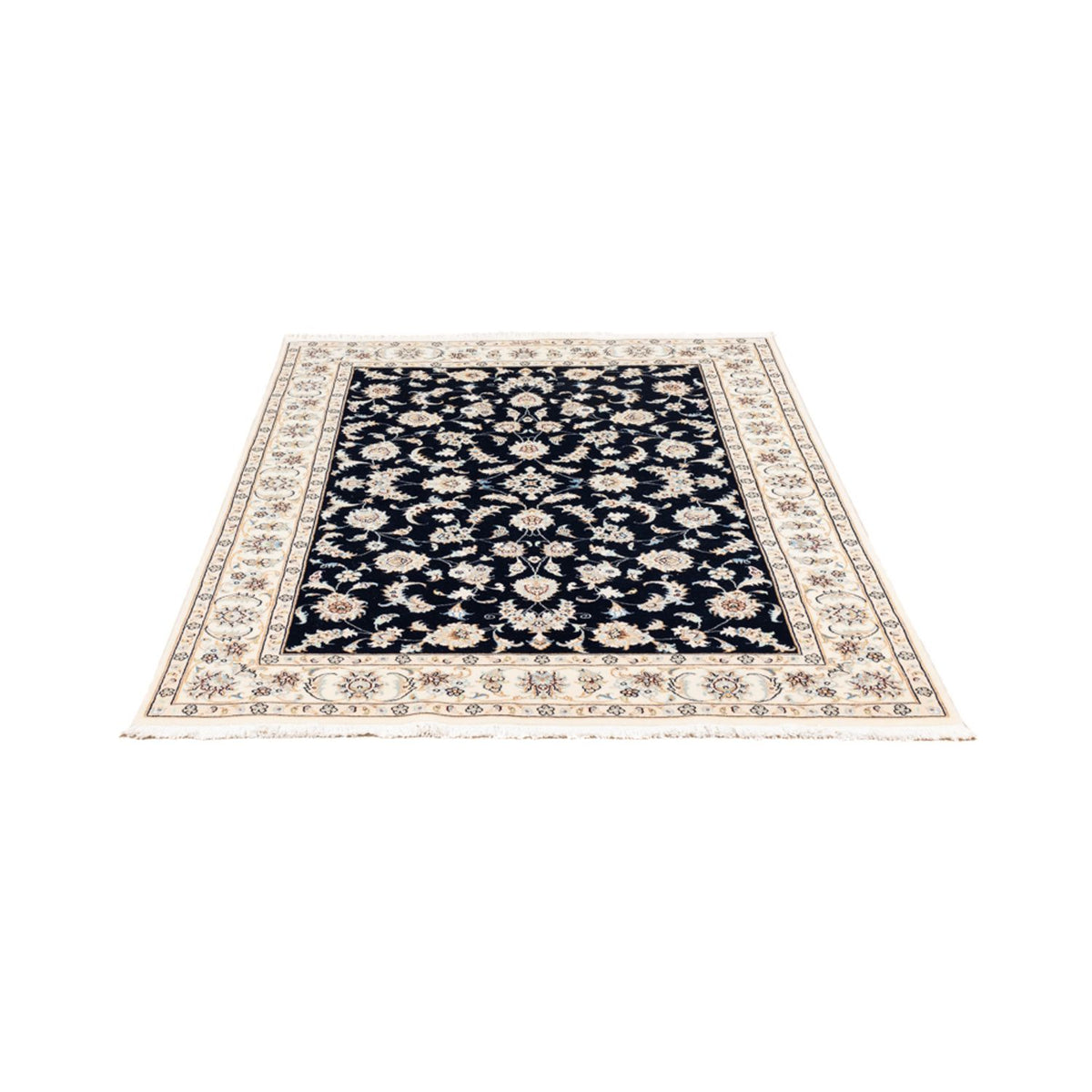 Tapis persan - Nain - Premium - 178 x 120 cm - bleu foncé