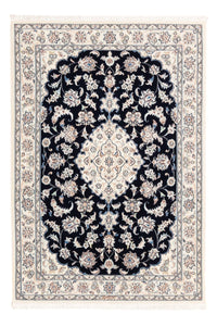 Tapis persan - Nain - Premium - 148 x 107 cm - bleu foncé