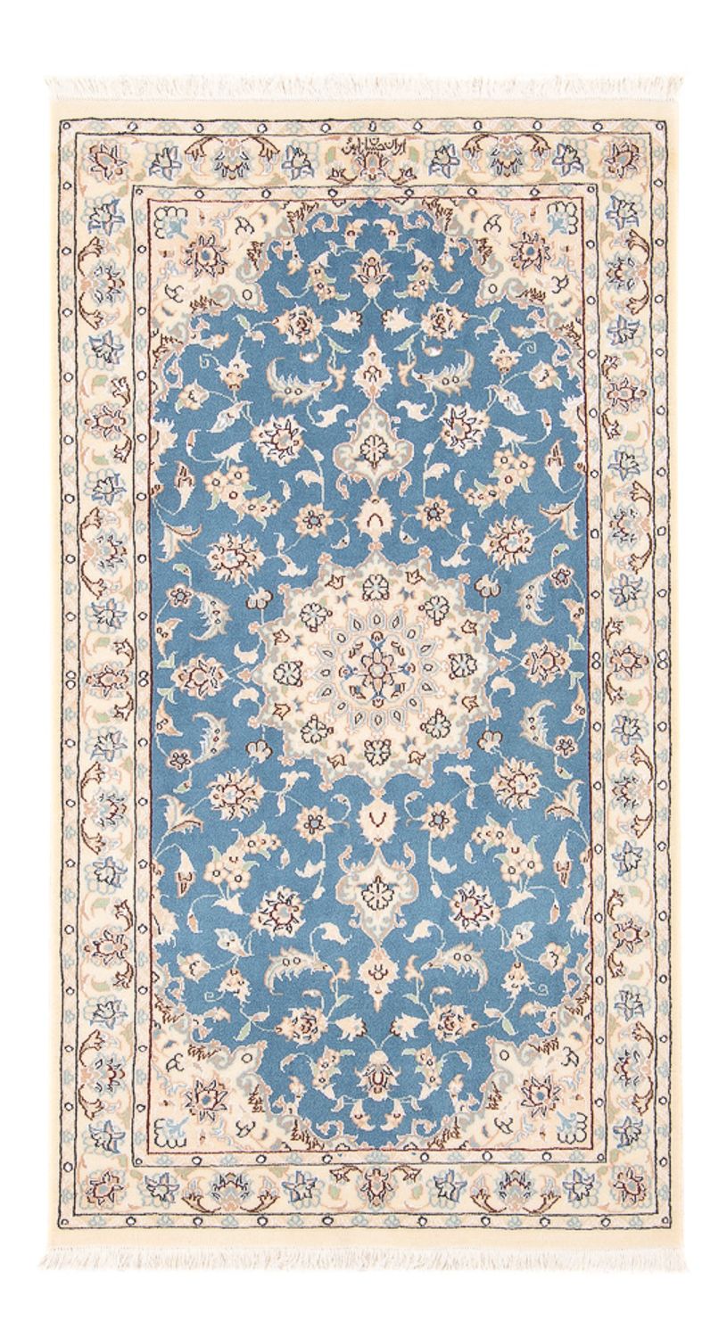 Tapis persan - Nain - Premium - 138 x 76 cm - bleu clair