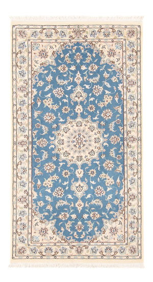 Tapis persan - Nain - Premium - 138 x 76 cm - bleu clair