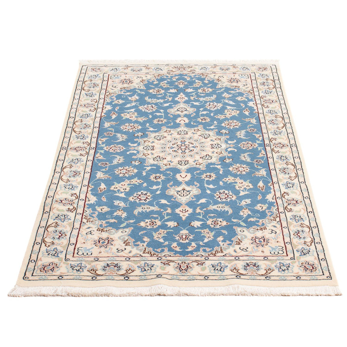 Tapis persan - Nain - Premium - 138 x 76 cm - bleu clair