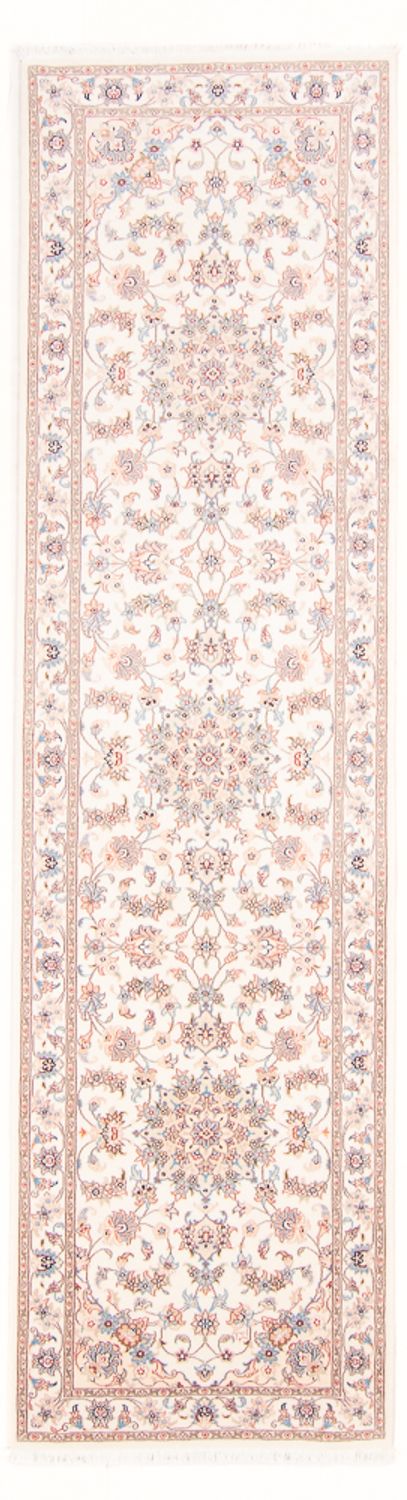 Tapis de couloir Tapis persan - Tabriz - Royal - 296 x 80 cm - crème