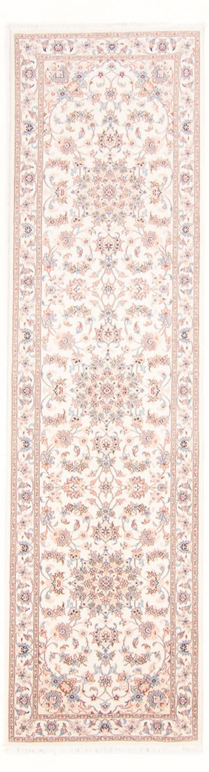 Tapis de couloir Tapis persan - Tabriz - Royal - 296 x 80 cm - crème