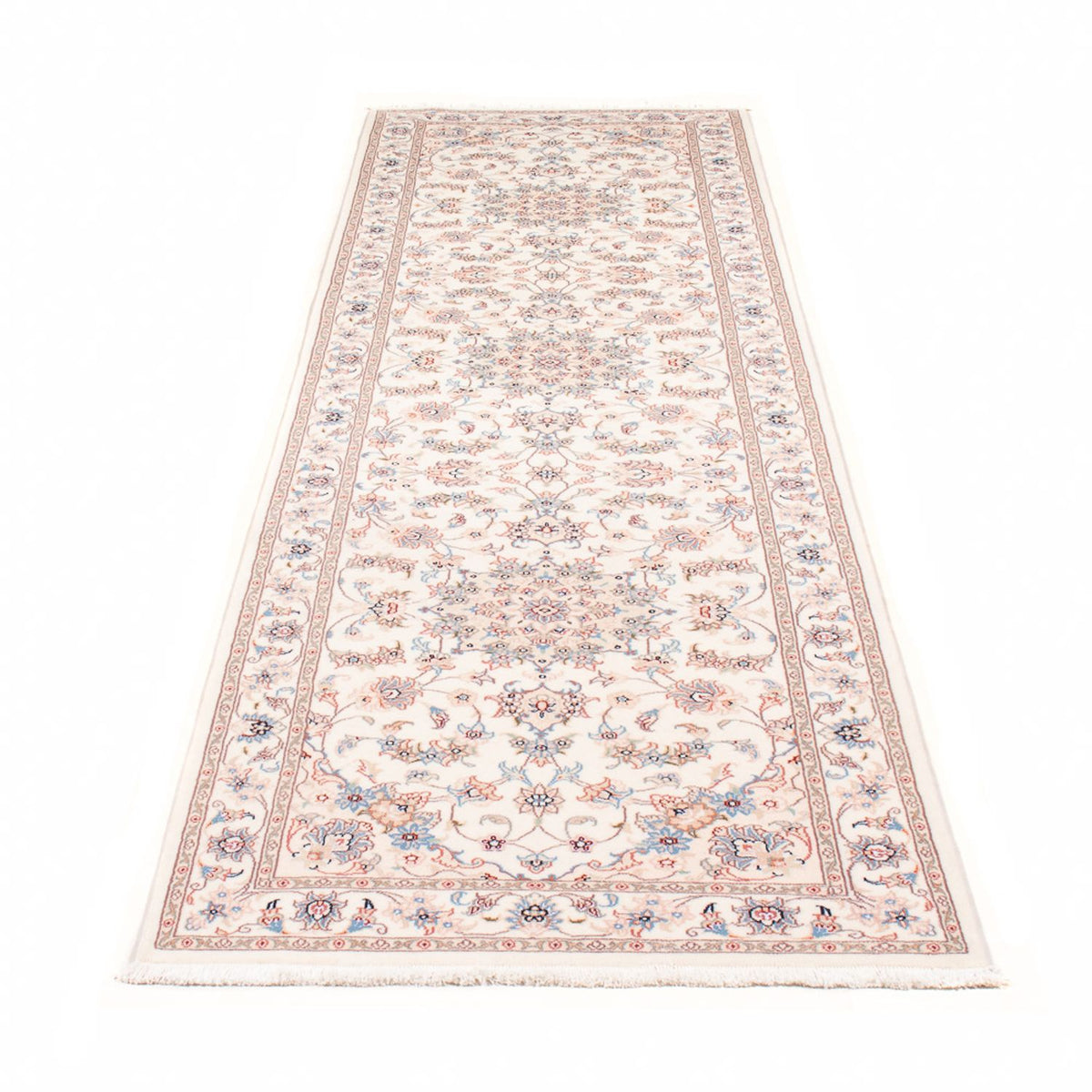 Tapis de couloir Tapis persan - Tabriz - Royal - 296 x 80 cm - crème