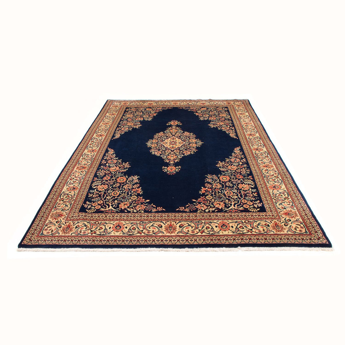 Tapis persan - Classique - 305 x 203 cm - bleu foncé